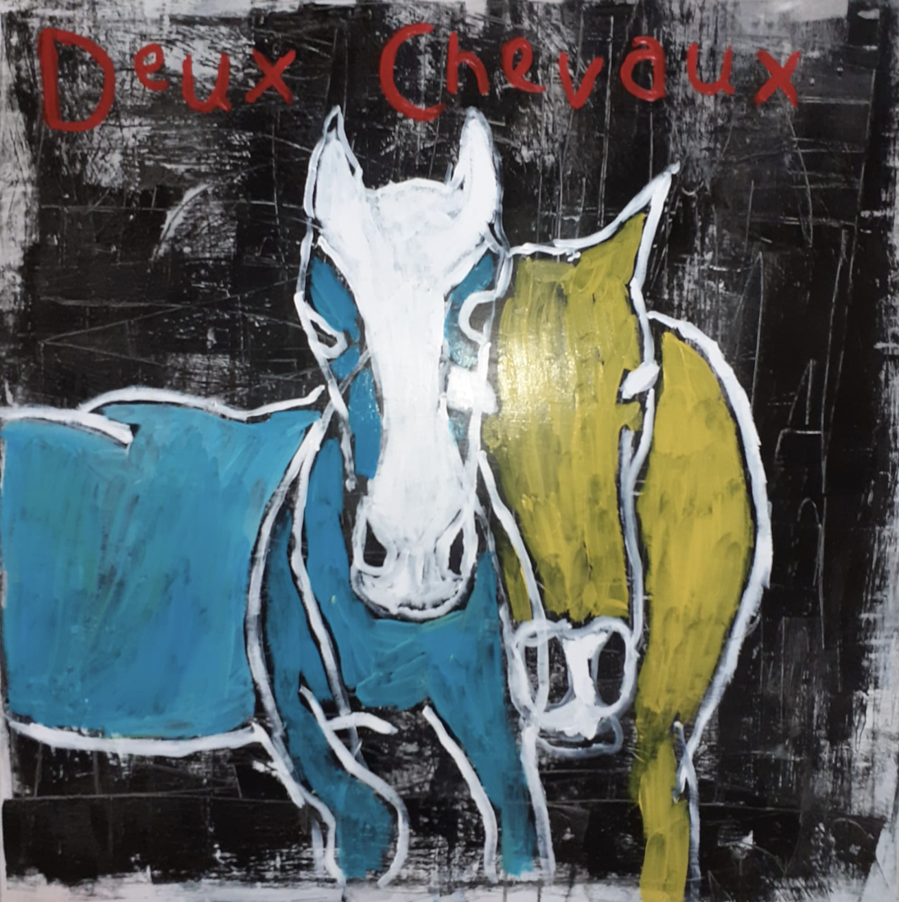 Deux Chevaux - acrylic on canvas